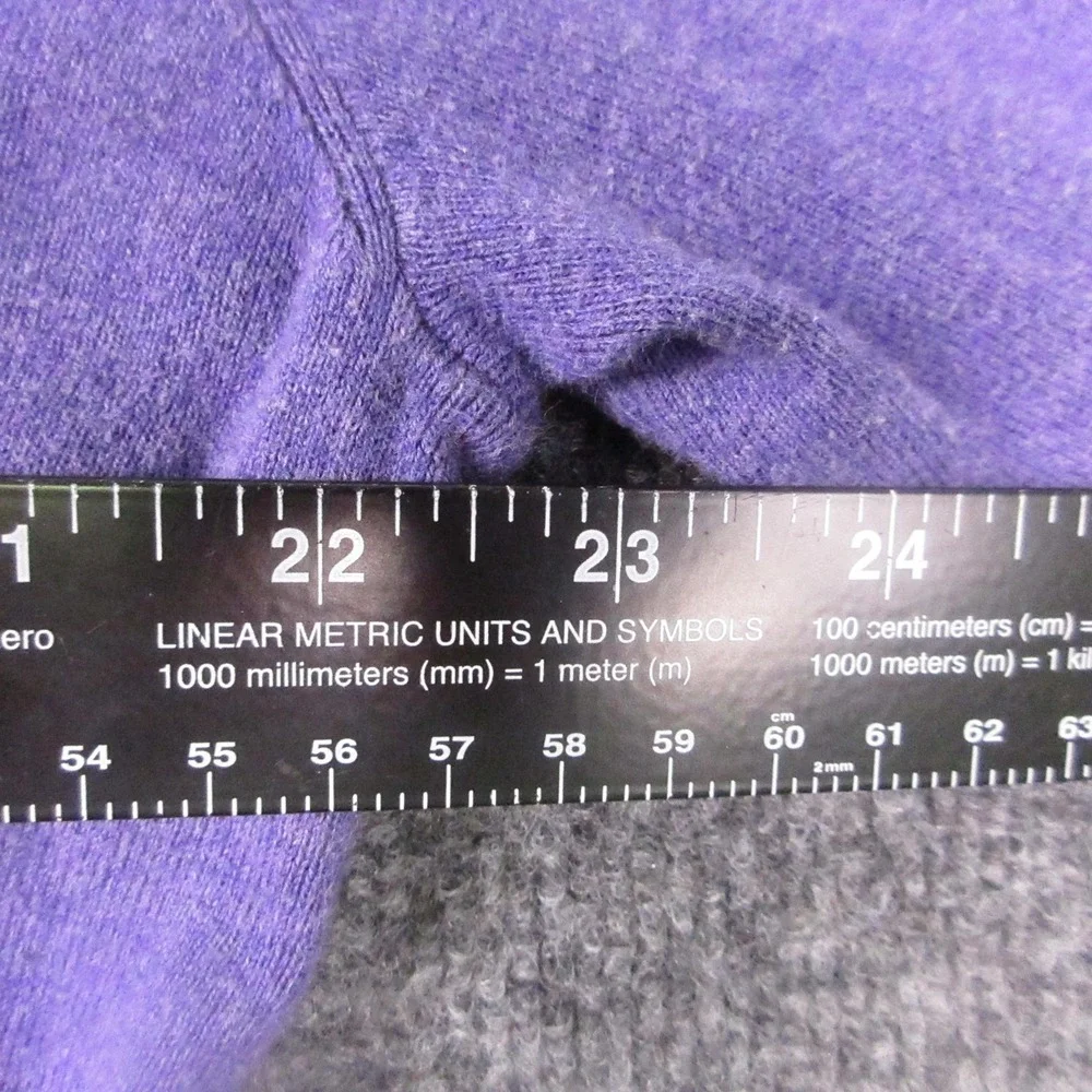Polo Ralph Lauren Sweater Mens Large Purple Pima Cotton V Neck Pullover Logo